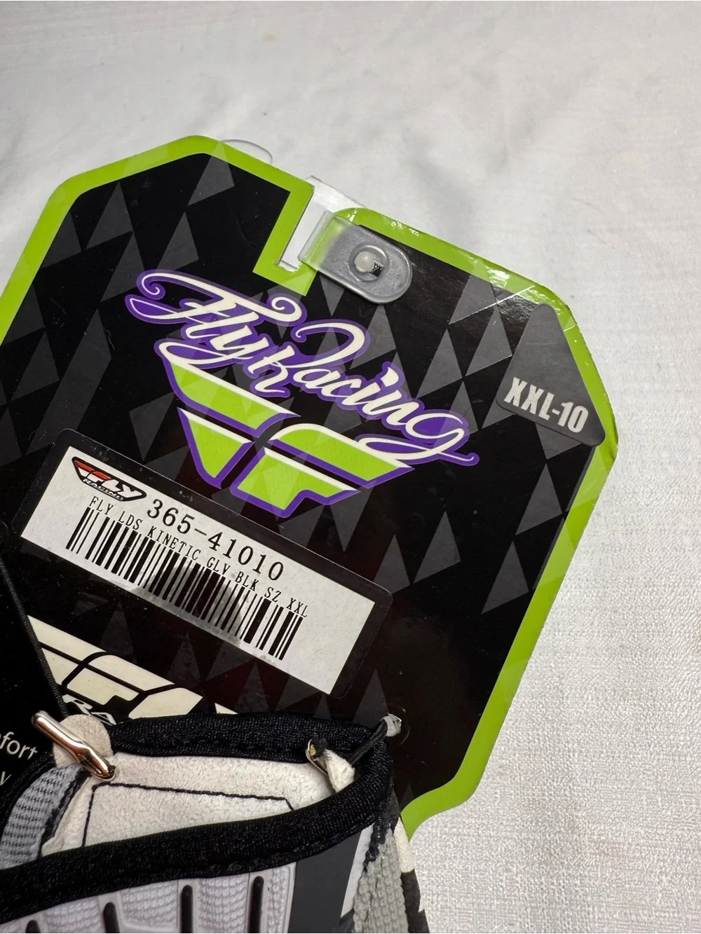 Fly Racing Ladies Kinetic Gloves Black White Yellow Motocross Riding XXL-10 NWT
